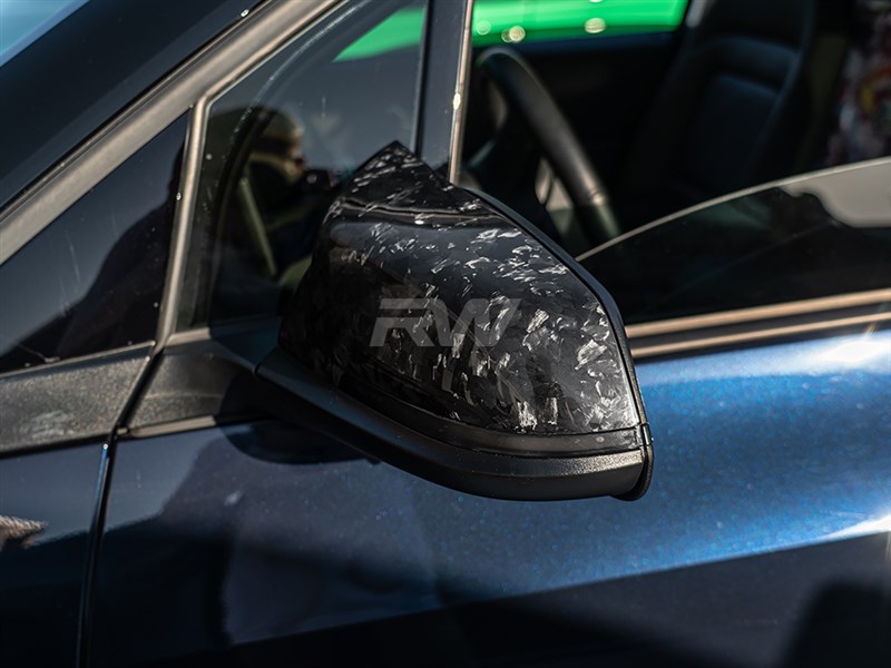 RW Carbon BMW F22 F30 F32 F87 Forged Carbon M Style Mirror Caps-Exterior-Silicon Valley Bimmer