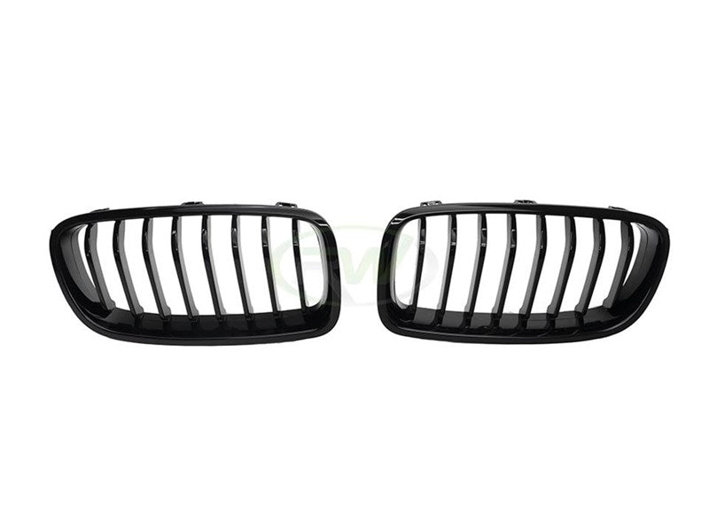 RW Carbon BMW F30 F31 Gloss Black Grilles-Exterior-Silicon Valley Bimmer