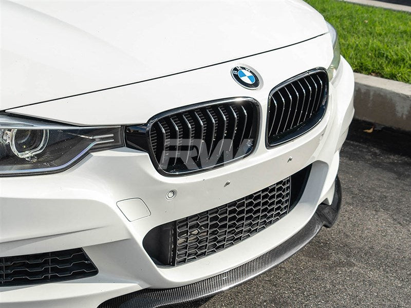 RW Carbon BMW F30 F31 Gloss Black Grilles-Exterior-Silicon Valley Bimmer