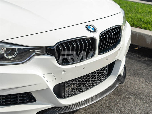 RW Carbon BMW F30 F31 Gloss Black Grilles-Exterior-Silicon Valley Bimmer