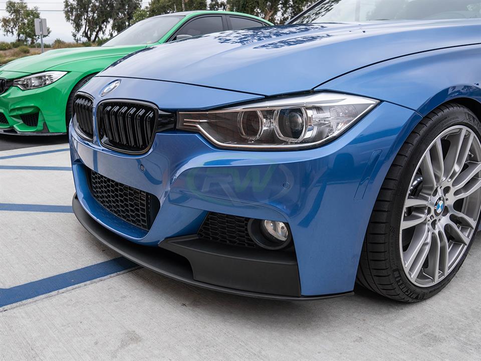 RW Carbon BMW F30 F31 Performance Style Front Lip Spoiler-Exterior-Silicon Valley Bimmer