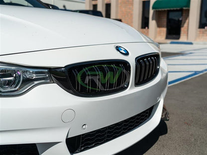 RW Carbon BMW F32 F33 F36 F80 F82 F83 Gloss Black Grilles-Exterior-Silicon Valley Bimmer