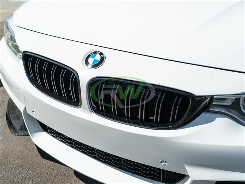 RW Carbon BMW F32 F33 F36 F80 F82 F83 Gloss Black Grilles-Exterior-Silicon Valley Bimmer