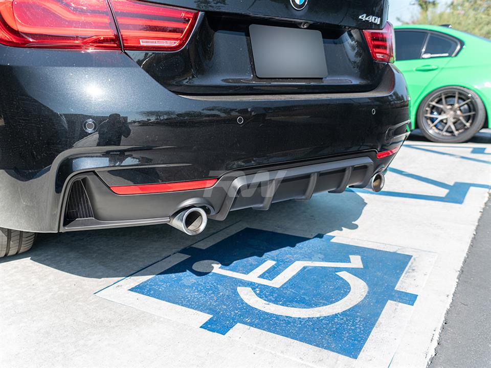 RW Carbon BMW F32 F33 F36 Performance Style Black Diffuser-Exterior-Silicon Valley Bimmer