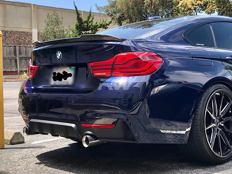 RW Carbon BMW F32 F33 F36 Performance Style Black Diffuser-Exterior-Silicon Valley Bimmer