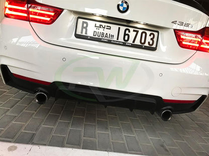 RW Carbon BMW F32 F33 F36 Performance Style Black Diffuser-Exterior-Silicon Valley Bimmer