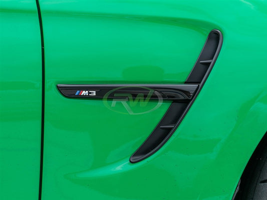 RW Carbon BMW F80 F82 F83 M3 M4 Gloss Black Fender Trim-Exterior-Silicon Valley Bimmer
