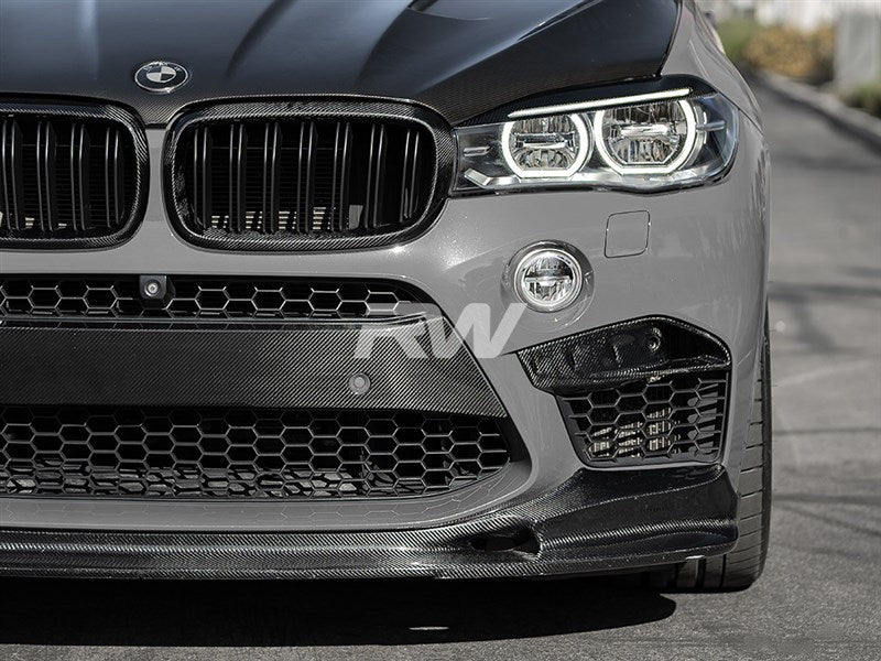 RW Carbon BMW F85 X5M F86 X6M Carbon Fiber Front Bumper Trim-Exterior-Silicon Valley Bimmer