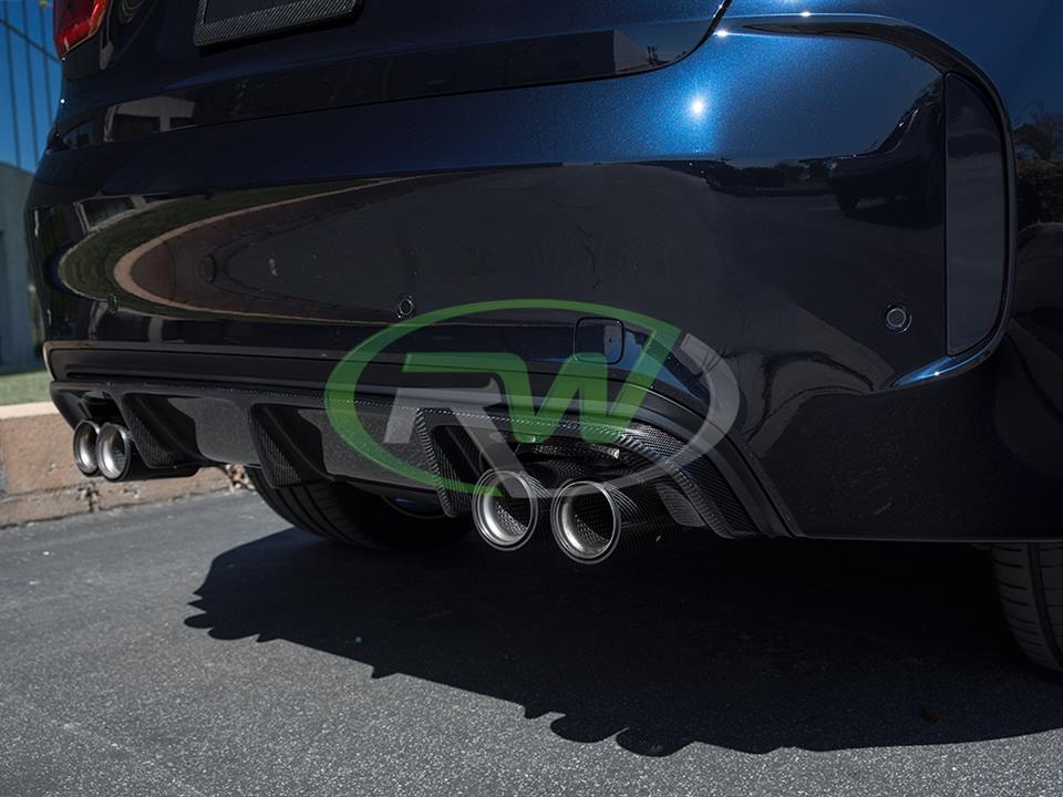 RW Carbon BMW F85 X5M/F86 X6M Carbon Fiber Diffuser-Exterior-Silicon Valley Bimmer