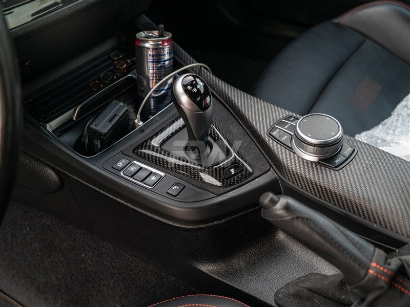 RW Carbon BMW F87 M2 Comp/CS CF Alcantara Console Trim-Interior-Silicon Valley Bimmer