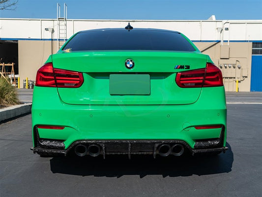 RW Carbon BMW F8X Forged Carbon Fiber Rear Bumper Splitters-Exterior-Silicon Valley Bimmer