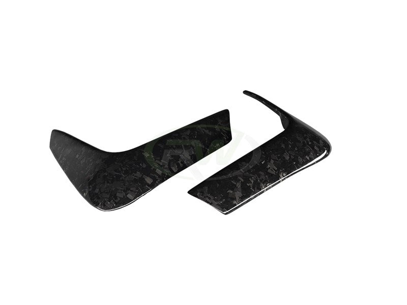 RW Carbon BMW F8X Forged Carbon Fiber Rear Bumper Splitters-Exterior-Silicon Valley Bimmer