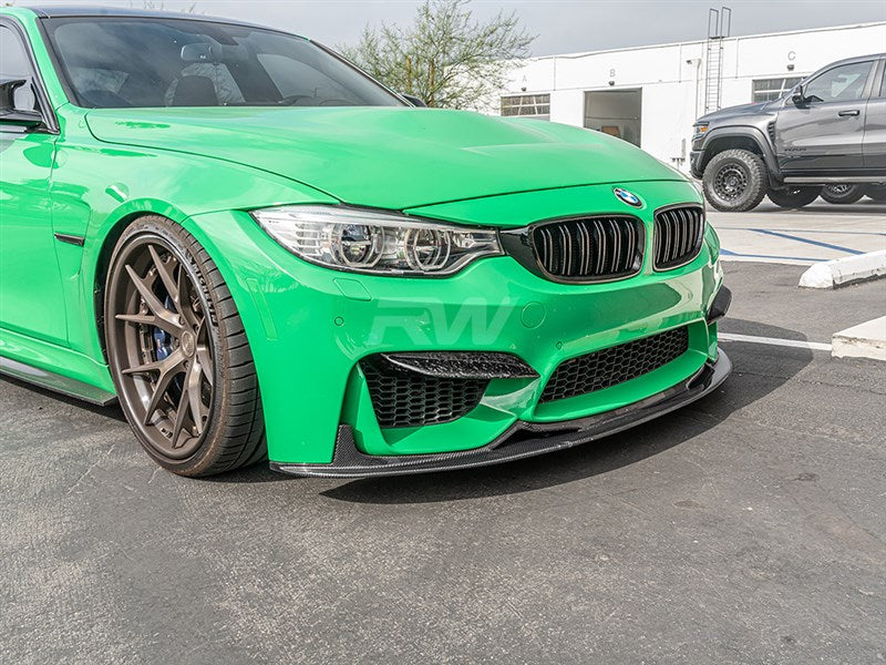 RW Carbon BMW F8X M3/M4 Upper Forged Carbon Fiber Splitters-Exterior-Silicon Valley Bimmer