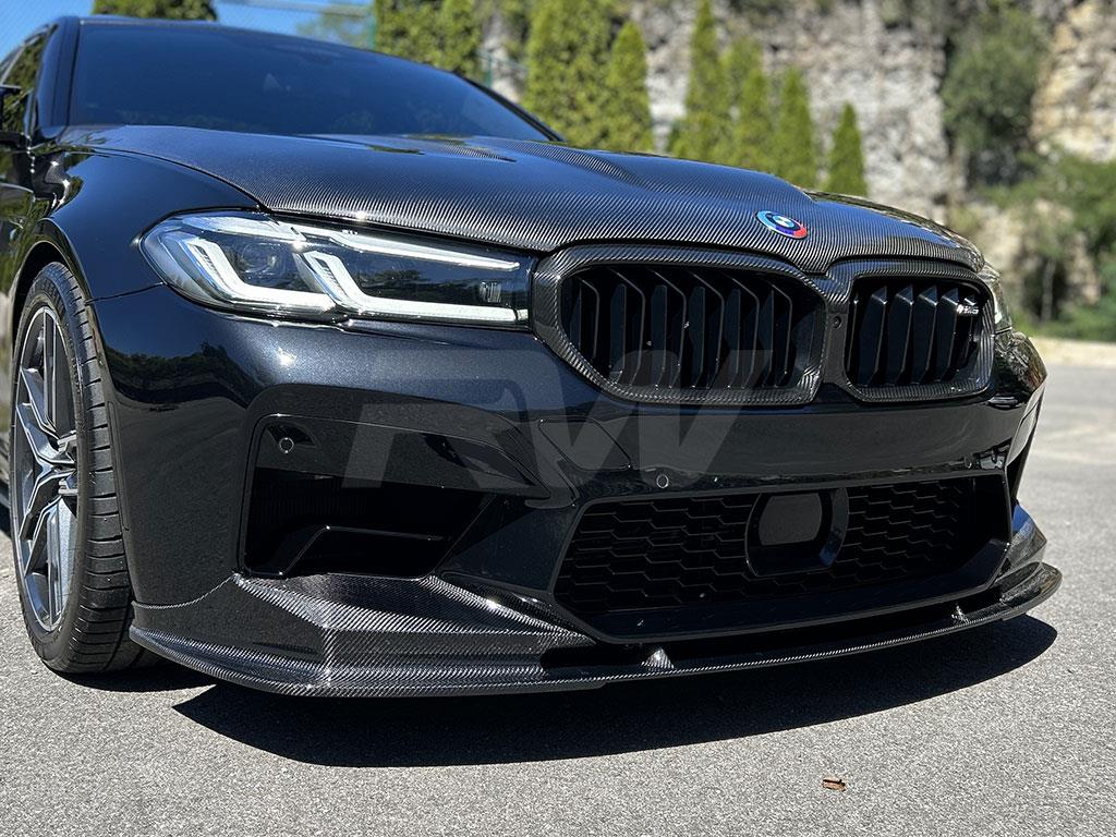 RW Carbon BMW F90 LCI 3D Style Carbon Fiber Front Lip-Exterior-Silicon Valley Bimmer