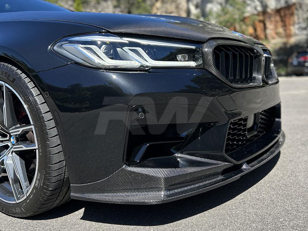 RW Carbon BMW F90 LCI 3D Style Carbon Fiber Front Lip-Exterior-Silicon Valley Bimmer
