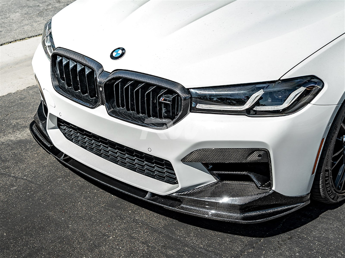 RW Carbon BMW F90 LCI 3D Style Carbon Fiber Front Lip-Exterior-Silicon Valley Bimmer