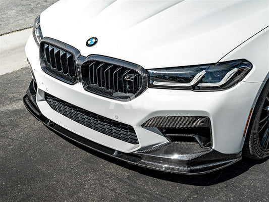 RW Carbon BMW F90 LCI 3D Style Carbon Fiber Front Lip-Exterior-Silicon Valley Bimmer