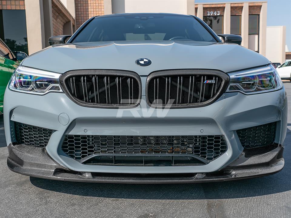 RW Carbon BMW F90 M5 3D Style Carbon Fiber Front Lip-Exterior-Silicon Valley Bimmer