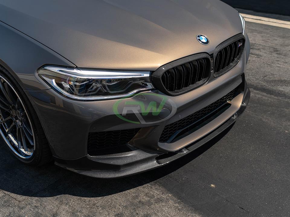 RW Carbon BMW F90 M5 3D Style Carbon Fiber Front Lip-Exterior-Silicon Valley Bimmer