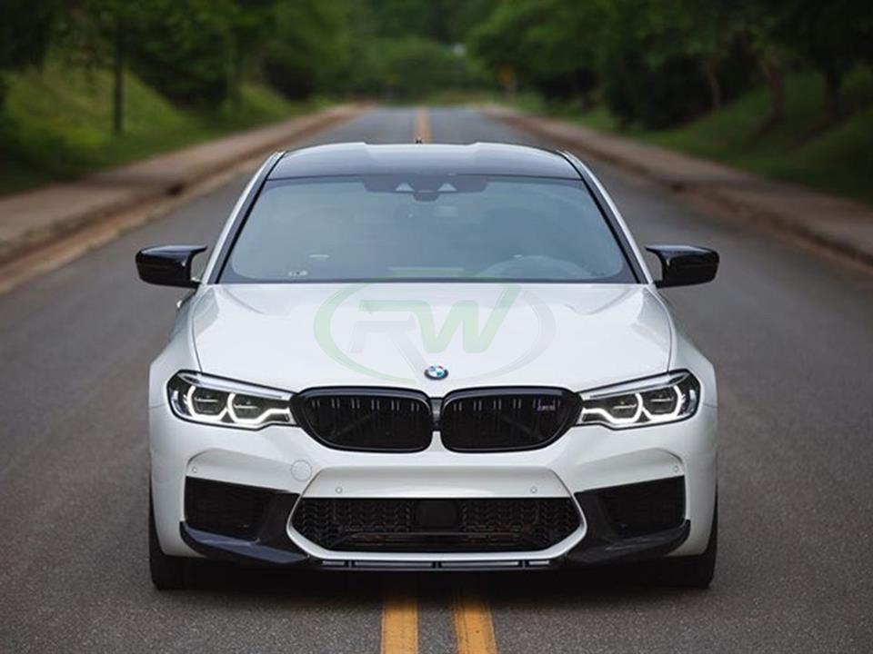 RW Carbon BMW F90 M5 Carbon Fiber Center Lip Spoiler-Exterior-Silicon Valley Bimmer