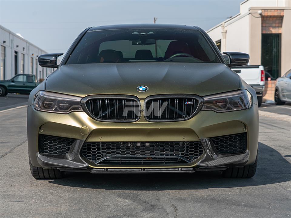 RW Carbon BMW F90 M5 Carbon Fiber Center Lip Spoiler-Exterior-Silicon Valley Bimmer