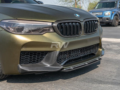 RW Carbon BMW F90 M5 Carbon Fiber Center Lip Spoiler-Exterior-Silicon Valley Bimmer