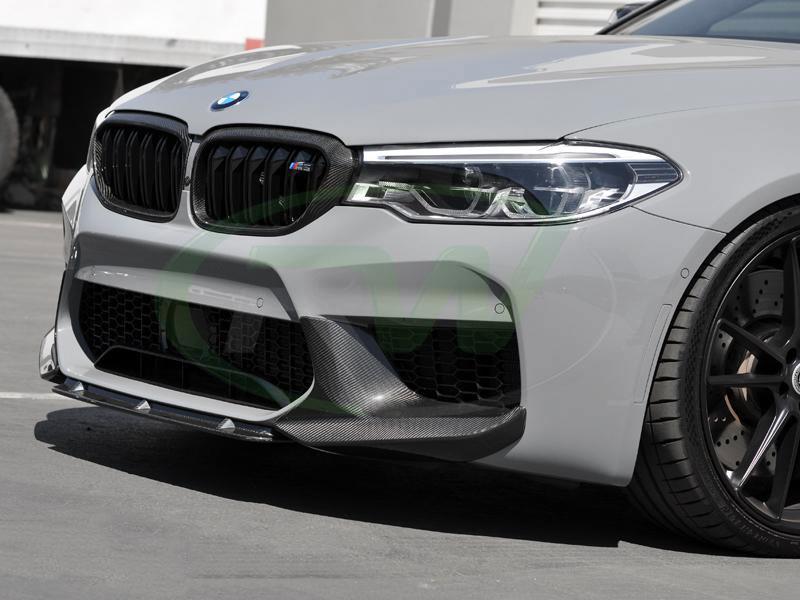 RW Carbon BMW F90 M5 Carbon Fiber Center Lip Spoiler-Exterior-Silicon Valley Bimmer
