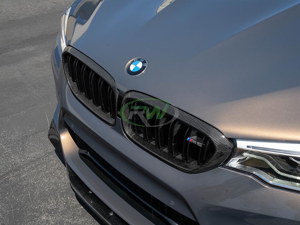 RW Carbon BMW F90 M5 Carbon Fiber Grille Surrounds-Exterior-Silicon Valley Bimmer
