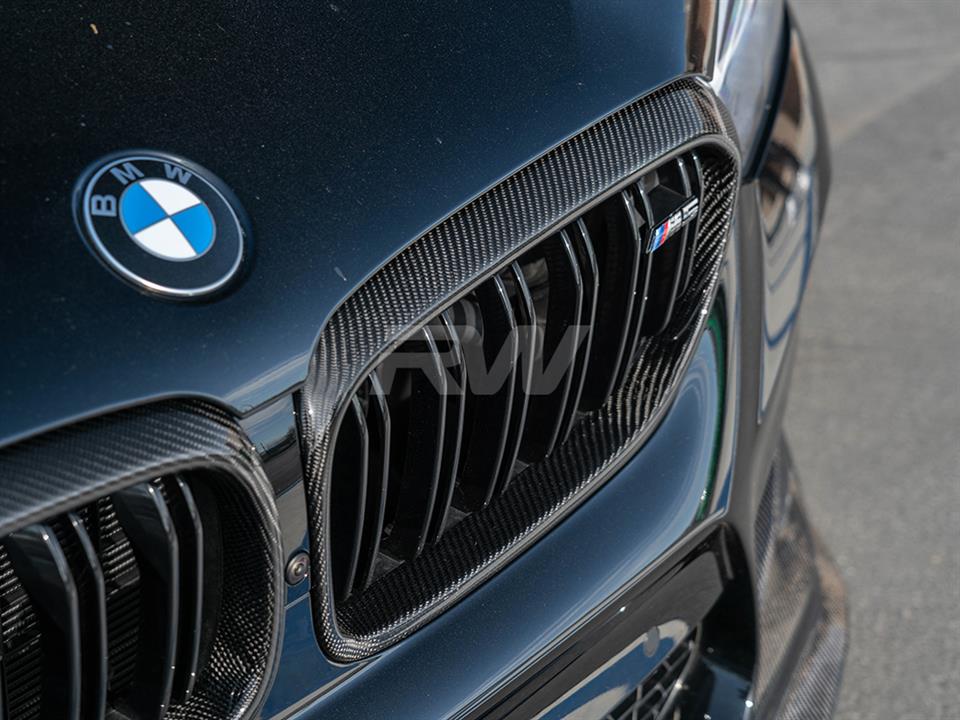 RW Carbon BMW F90 M5 Carbon Fiber Grille Surrounds-Exterior-Silicon Valley Bimmer