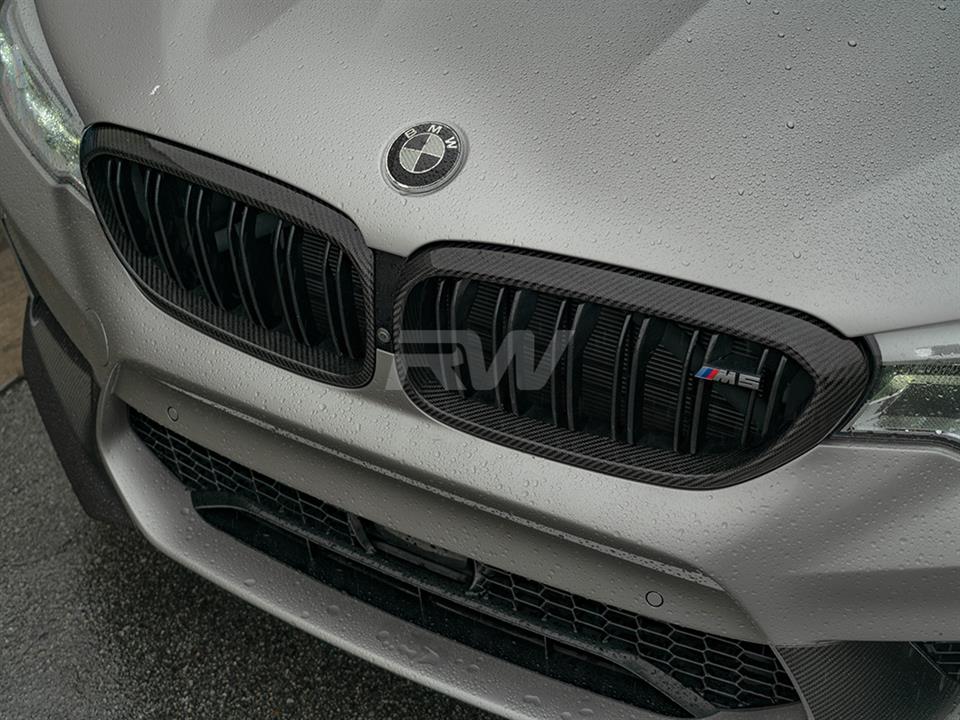 RW Carbon BMW F90 M5 Carbon Fiber Grille Surrounds-Exterior-Silicon Valley Bimmer