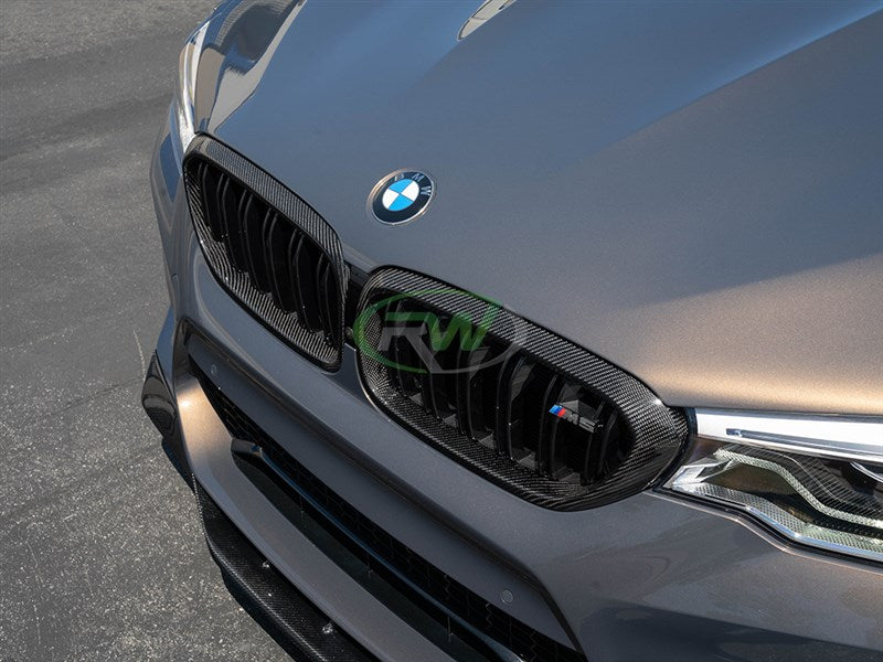 RW Carbon BMW F90 M5 Carbon Fiber Grille Surrounds-Exterior-Silicon Valley Bimmer