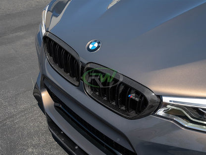 RW Carbon BMW F90 M5 Carbon Fiber Grille Surrounds-Exterior-Silicon Valley Bimmer