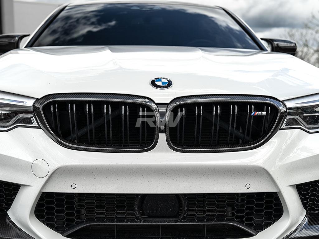 RW Carbon BMW F90 M5 Carbon Fiber Grille Surrounds-Exterior-Silicon Valley Bimmer