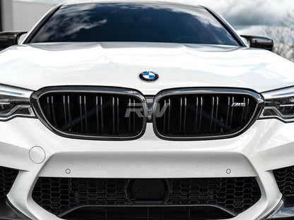 RW Carbon BMW F90 M5 Carbon Fiber Grille Surrounds-Exterior-Silicon Valley Bimmer