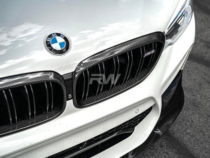 RW Carbon BMW F90 M5 Carbon Fiber Grille Surrounds-Exterior-Silicon Valley Bimmer