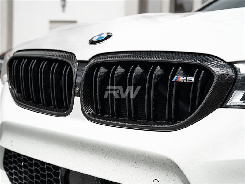 RW Carbon BMW F90 M5 Carbon Fiber Grille Surrounds-Exterior-Silicon Valley Bimmer