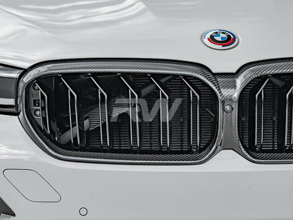 RW Carbon BMW F90 M5 G30 LCI CF Replacement Grille-Exterior-Silicon Valley Bimmer