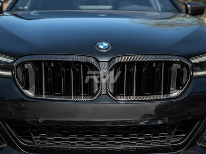 RW Carbon BMW F90 M5 G30 LCI CF Replacement Grille-Exterior-Silicon Valley Bimmer