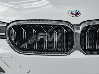 RW Carbon BMW F90 M5 G30 LCI CF Replacement Grille-Exterior-Silicon Valley Bimmer