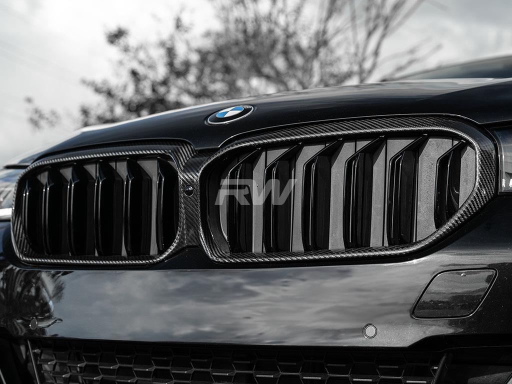 RW Carbon BMW F90 M5 G30 LCI CF Replacement Grille-Exterior-Silicon Valley Bimmer