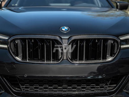 RW Carbon BMW F90 M5 G30 LCI CF Replacement Grille-Exterior-Silicon Valley Bimmer