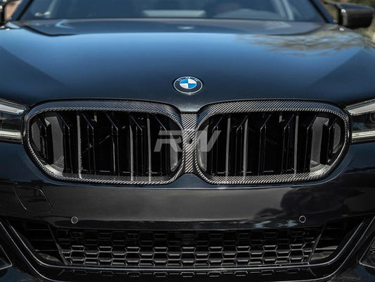 RW Carbon BMW F90 M5 G30 LCI CF Replacement Grille-Exterior-Silicon Valley Bimmer