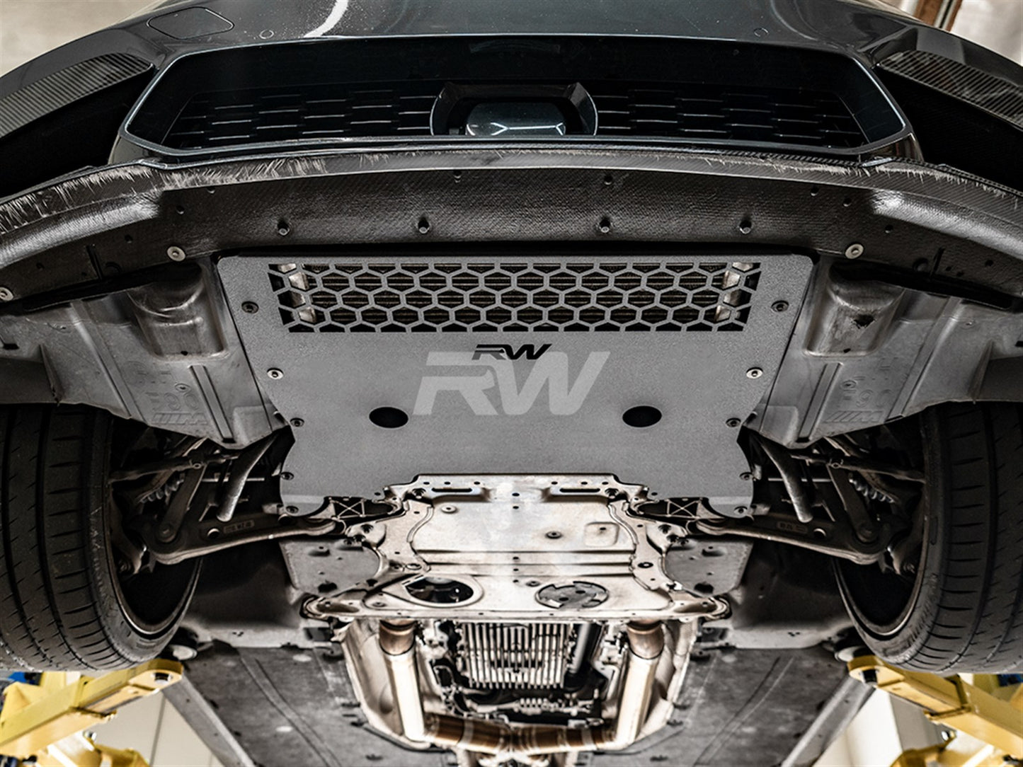 RW Carbon BMW F90 M5 Oil Cooler Guard-Exterior-Silicon Valley Bimmer