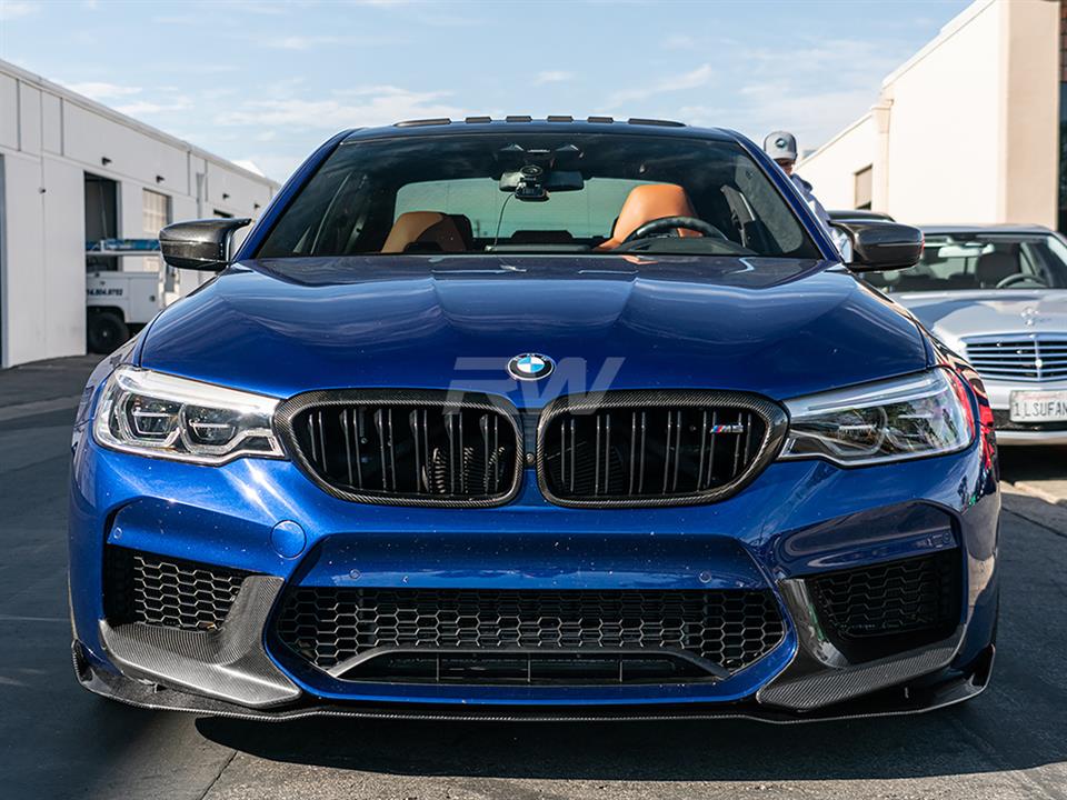 RW Carbon BMW F90 M5 Perf Style Carbon Fiber Splitters-Exterior-Silicon Valley Bimmer