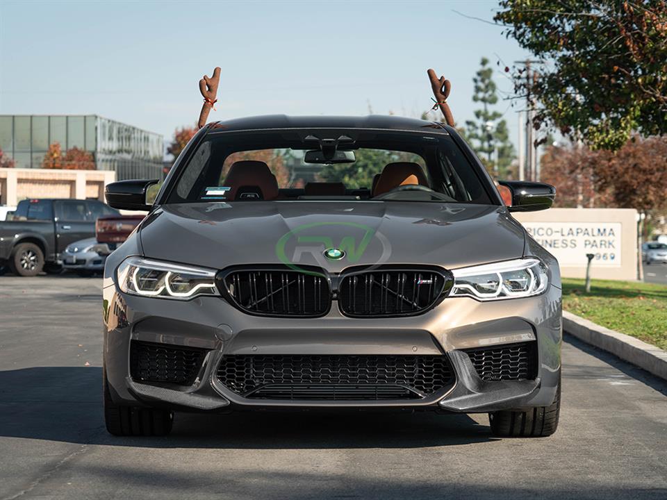 RW Carbon BMW F90 M5 Perf Style Carbon Fiber Splitters-Exterior-Silicon Valley Bimmer