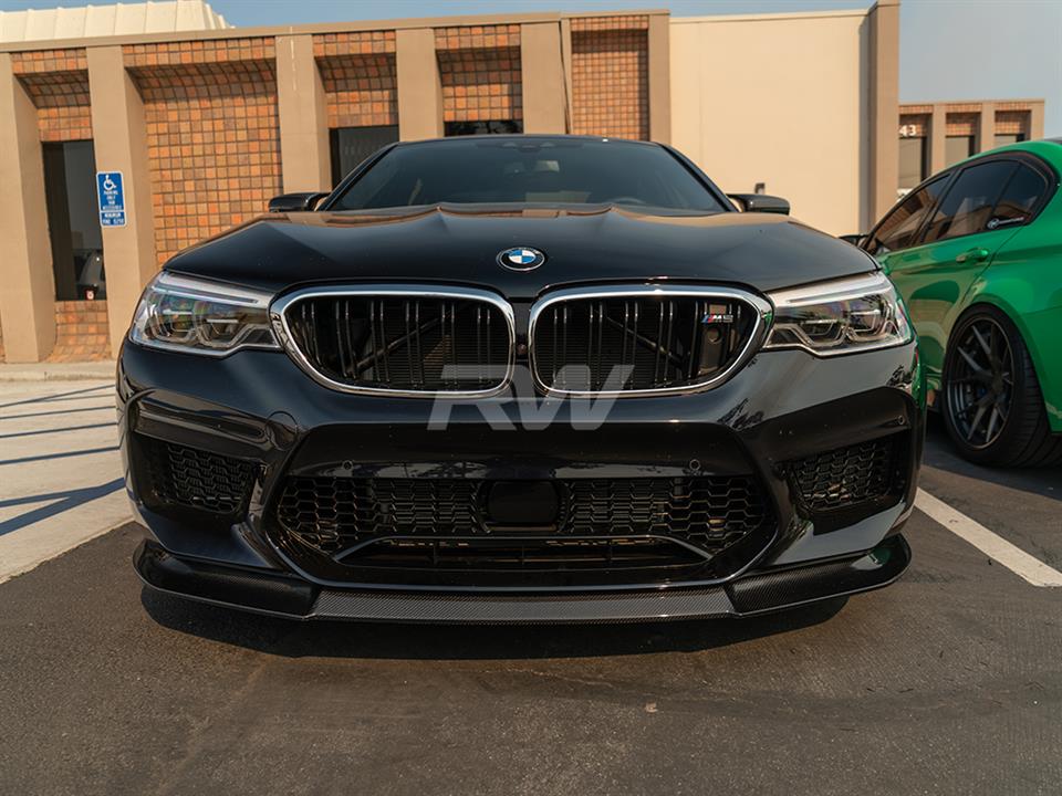 RW Carbon BMW F90 M5 RWS Carbon Fiber Front Lip Spoiler-Exterior-Silicon Valley Bimmer