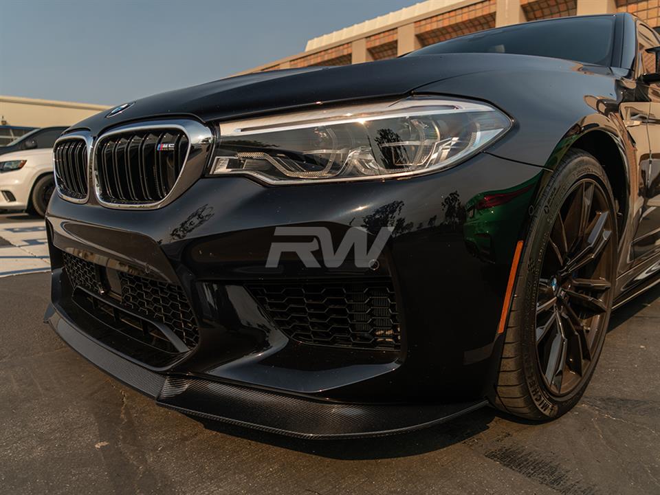 RW Carbon BMW F90 M5 RWS Carbon Fiber Front Lip Spoiler-Exterior-Silicon Valley Bimmer