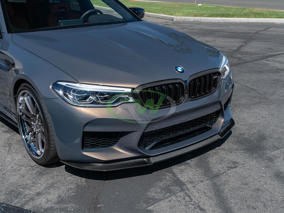 RW Carbon BMW F90 M5 RWS Carbon Fiber Front Lip Spoiler-Exterior-Silicon Valley Bimmer