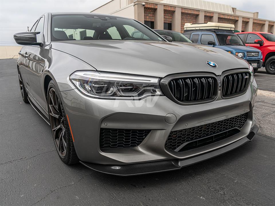 RW Carbon BMW F90 M5 RWS Carbon Fiber Front Lip Spoiler-Exterior-Silicon Valley Bimmer