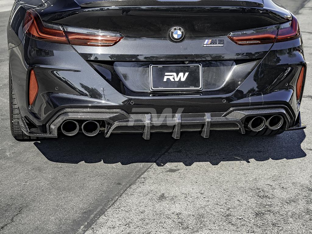 RW Carbon BMW F91 F92 F93 M8 SQ Style Carbon Fiber Diffuser-Exterior-Silicon Valley Bimmer